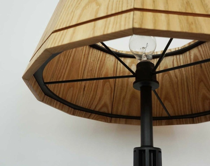 عاكس الضوء تصميم الخشب المصباح الكهربائي أثاث غرفة المعيشة