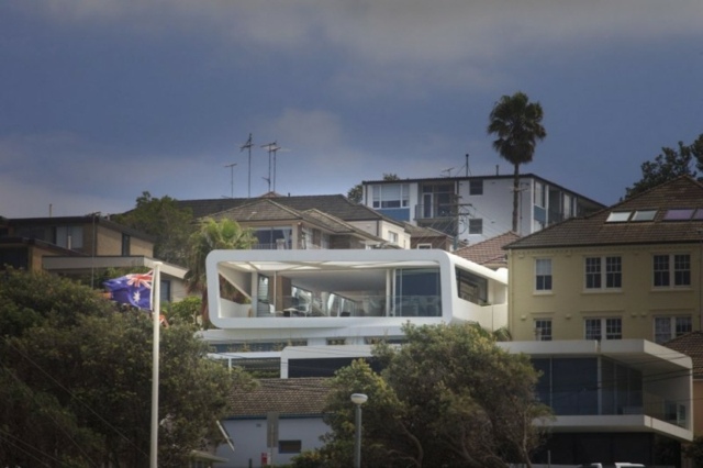 واجهات زجاجية للواجهة منزل Sidney Australia بهندسة معمارية بسيطة
