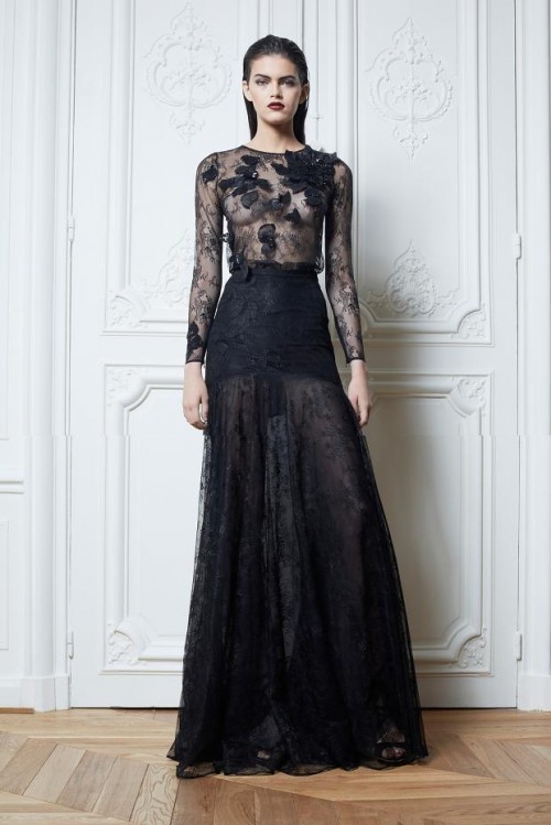 فستان زهير مراد دانتيل أسود مثير