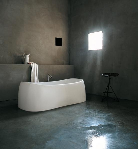 أفكار الحمام البانيو البيضاوي تأثيث التصميم الحديث