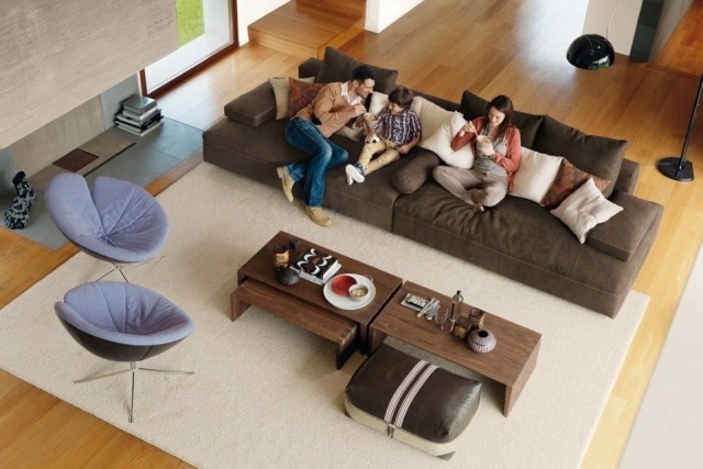 وحدات-غرفة معيشة-أثاث-أريكة-مجموعة-قماش-غطاء-بني غامق-مارك-سادلر-توهج في