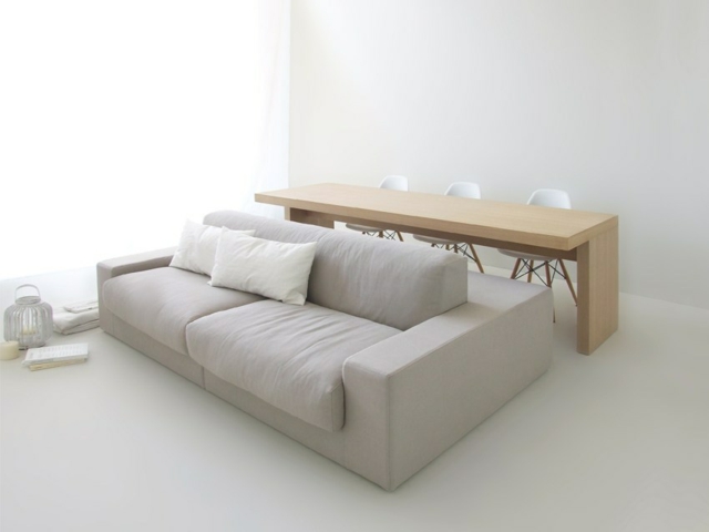 تأثيث أثاث إيطالي بسيط وأريكة طاولة خشبية