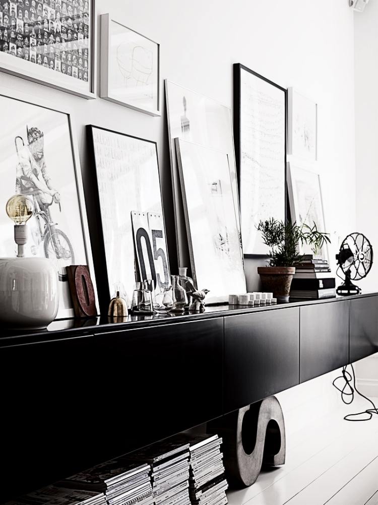 جدار-تصميم-أسود-أبيض-دولاب-صور-صور-زخرفة-تصميم اسكندنافي