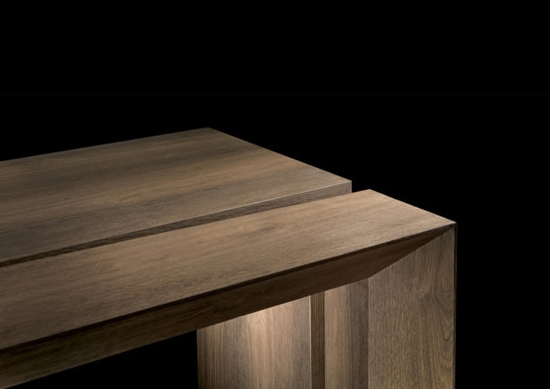 طاولة خشبية صلبة معالجة بالزيت سطح سطح طاولة