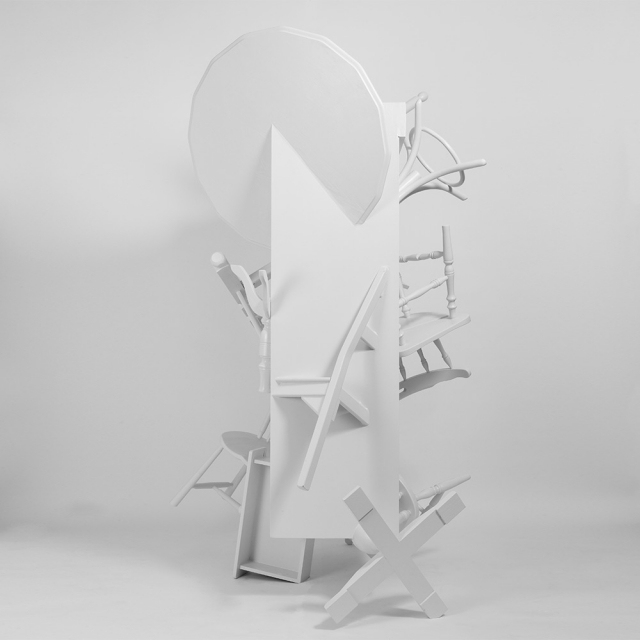 خزانة بتصميم Marijke sander lucas - بيضاء مصنوعة من قطع مرحة