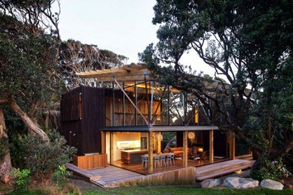 بناء منزل خشبي العمارة النيوزيلندية
