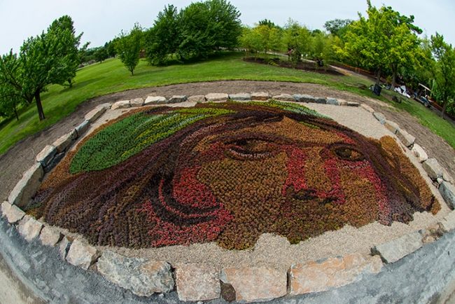 معرض فن حديقة مونتريال النباتية لوضع فراش الزهرة