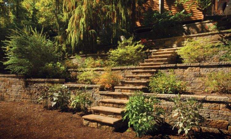 الكسوة الحجرية الكلنكر الكسوة الخارجية السلالم المدرجات الحديقة