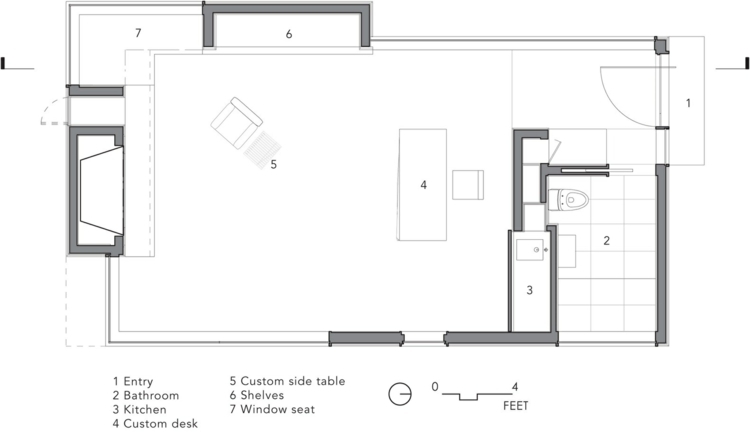 خطة أرضية الحمام مدخل غرفة المعيشة