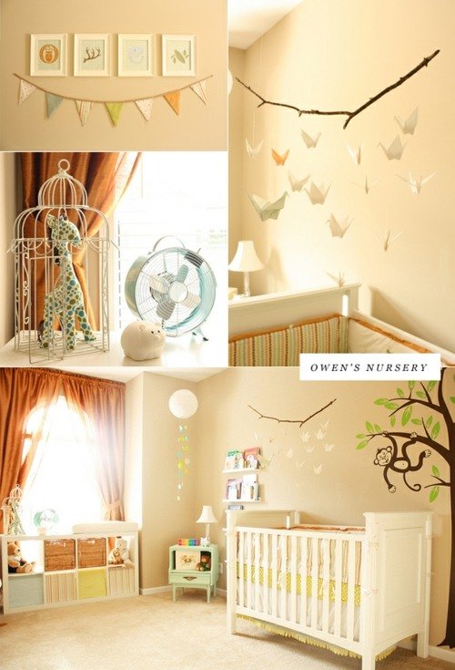 لطيف تصميم غرفة الطفل اوريغامي الجدار
