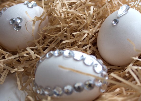 عيد الفصح-بيضة-تصميم-أفكار تزيين الحجارة الشائكة بالفضة