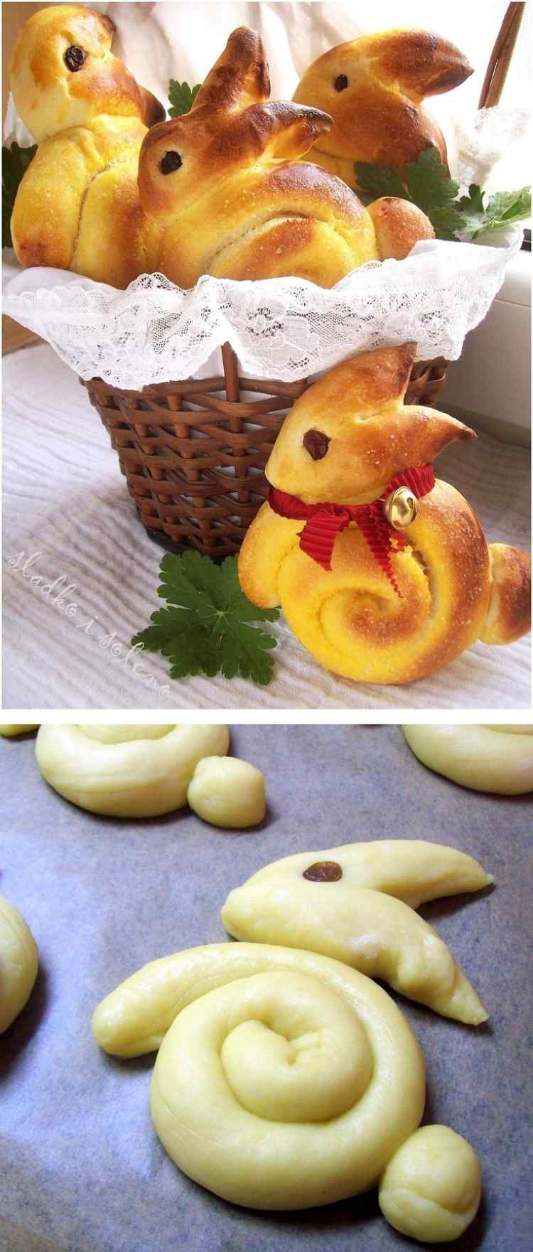 خبز عيد الفصح خبز على شكل أرنب