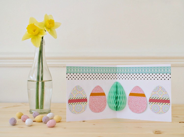بطاقة عيد الفصح ثلاثية الأبعاد مع أفكار بيض عيد الفصح للبالغين لتجعلها بنفسك