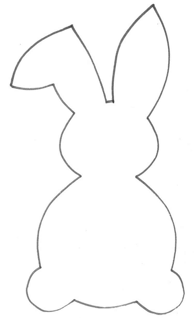 حرف عيد الفصح للأطفال صورة ظلية أرنب عيد الفصح قطع القالب