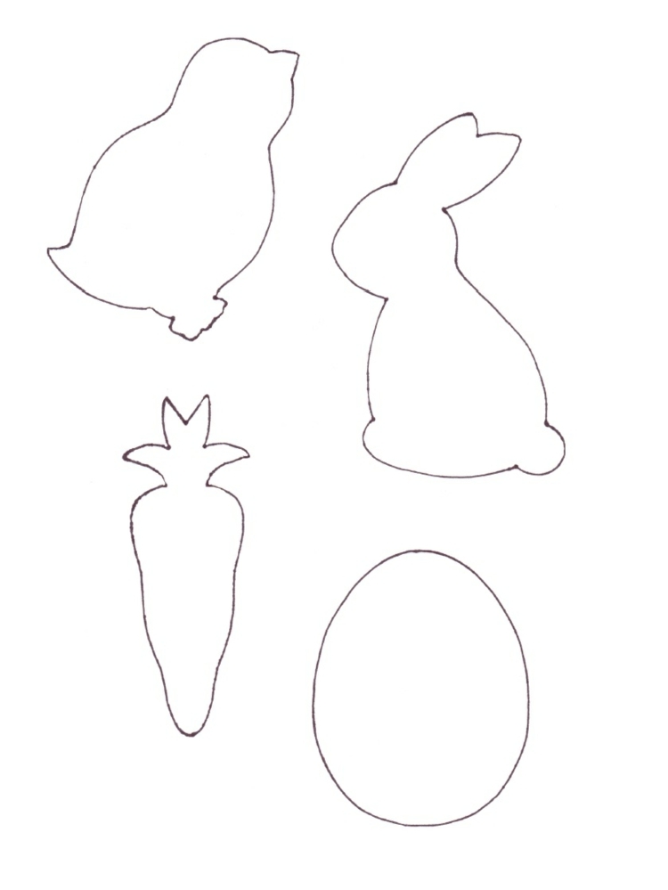 أرنب عيد الفصح صورة ظلية كتكوت بيض عيد الفصح الجزر