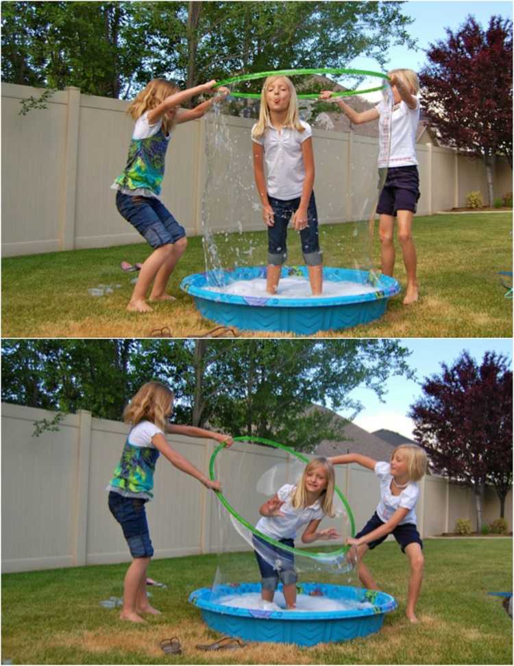 ألعاب فقاعات الصابون العملاقة في الهواء الطلق للأطفال أنشطة الماء