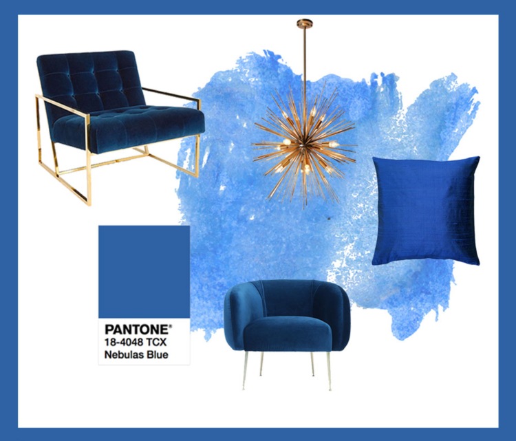 ألوان بانتون زرقاء داكنة السدم الشتاء رمي وسائد تنجيد الكراسي