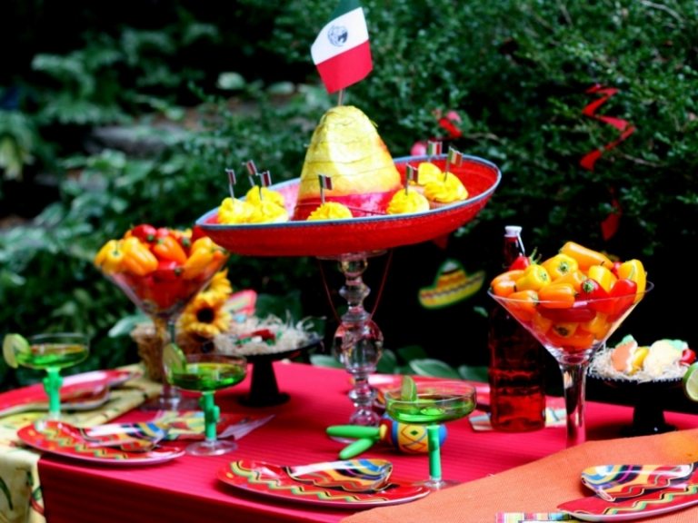 حديقة حفلات المكسيك مستوحاة من زينة المائدة