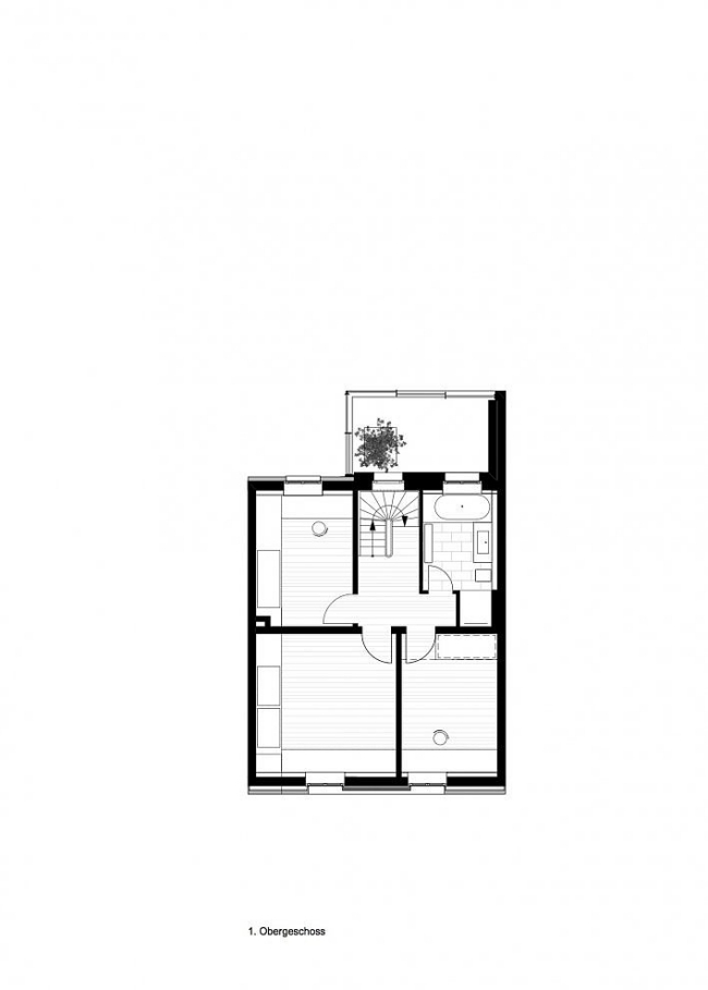 تصميم غرفة في الطابق العلوي - مشروع منزل حديث Güth Bruno