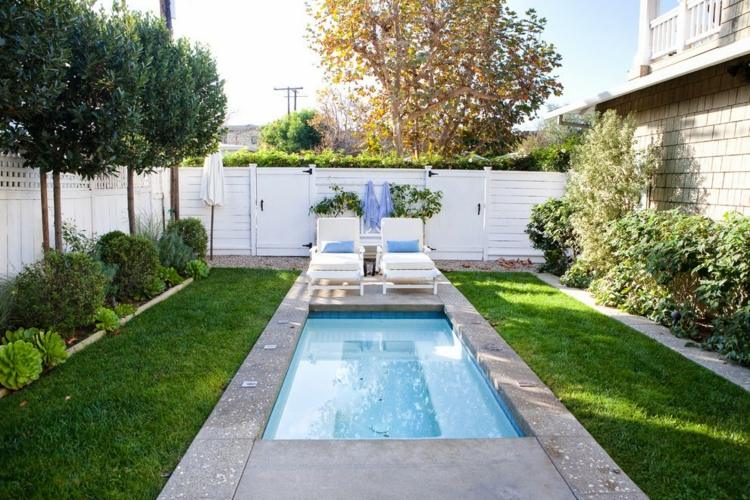 حمام سباحة للحدائق الصغيرة مستطيل-مرج-شيز-طويل-تصميم حديقة