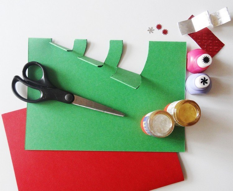 بطاقات عيد الميلاد-التصميم الذاتي-المنبثقة-التنوب-الشجرة الخضراء