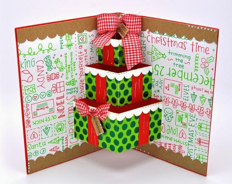 اصنع برج هدايا منبثقة لبطاقات عيد الميلاد