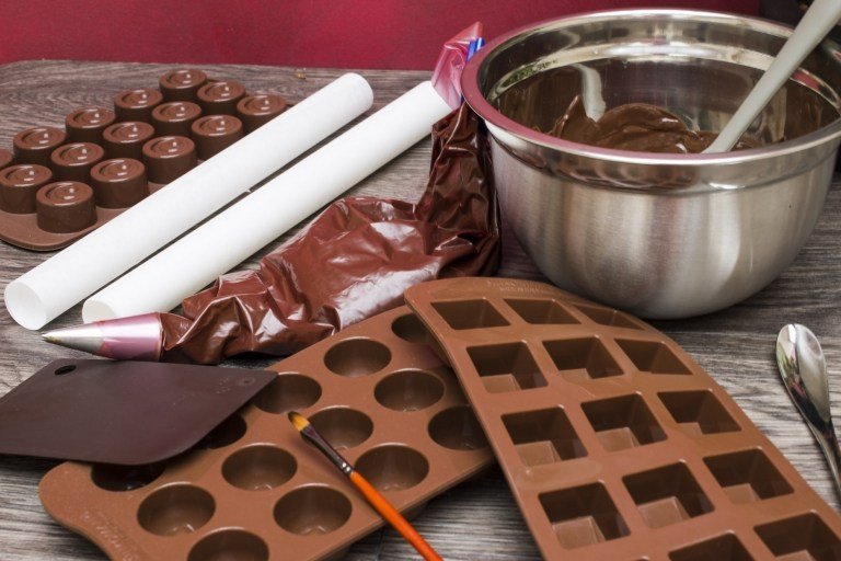 تقسية قالب الشوكولاتة مصنوع من سيليكون نصائح couverture وصفة حلوى الكستناء