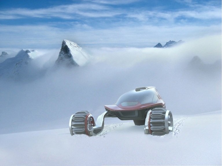 RDSV-snowmobile-Mountains-snow-weather-الظروف القاسية-مركبة