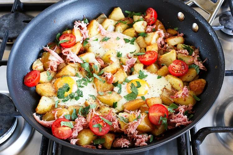 طبخ بقايا الطعام وصفة فطور مزارع البطاطس