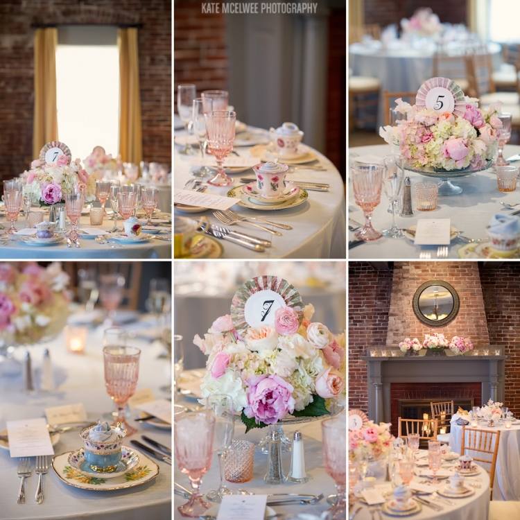 رومانسية-ديكور-طاولة-الوردي-الفروق الدقيقة-الزفاف