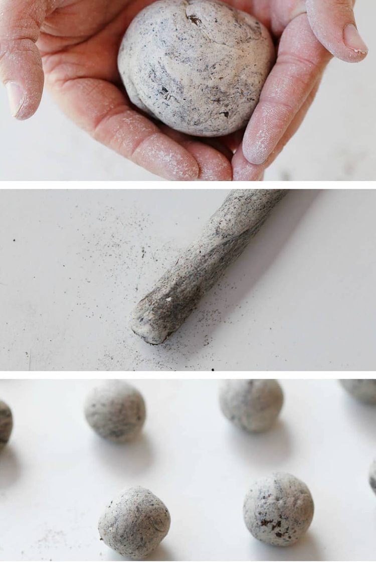 اصنع قنابل البذور بنفسك كرة طينية من التربة