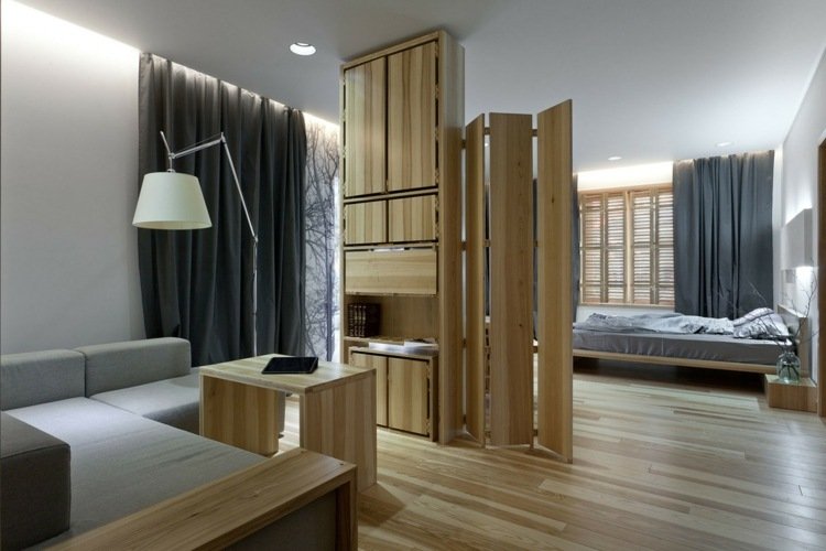التقسيم جدار غرفة نوم غرفة المعيشة الباركيه خزانة أريكة خشبية