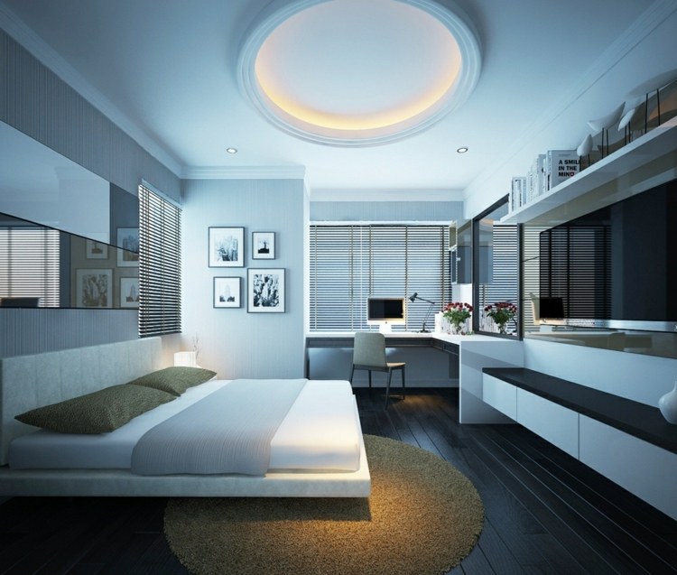 أفكار لغرفة النوم إضاءة السقف المعلق LED