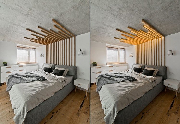 غرف نوم - تصميم - ارضيات - ديكور - حائط - سقف - اضاءة