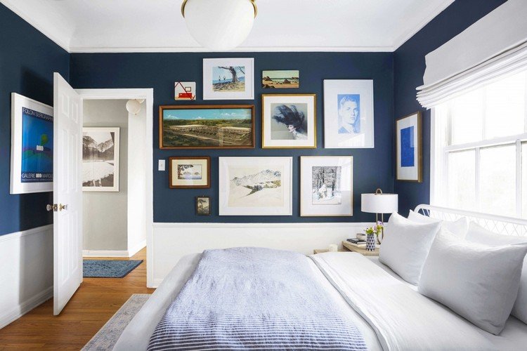 لون الحائط أزرق لغرفة النوم نصائح تزيين بحرية