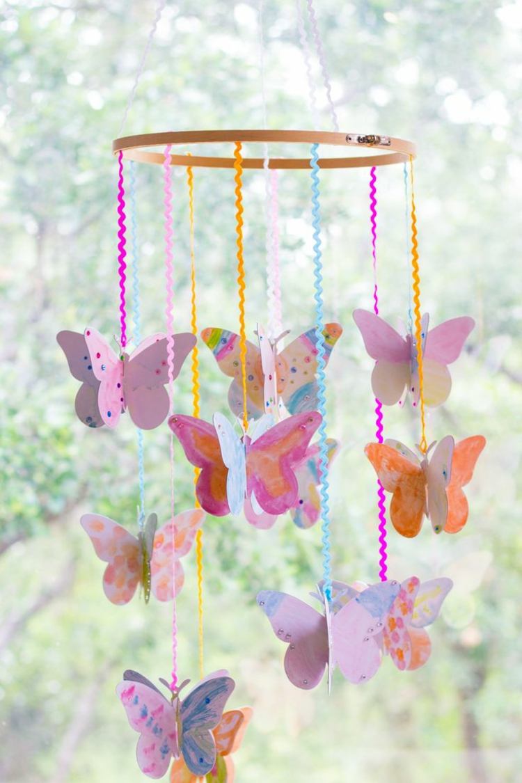 اصنع الفراشات من ورق البناء المحمول - افعلها بنفسك - الديكور - الزخرفة الربيعية