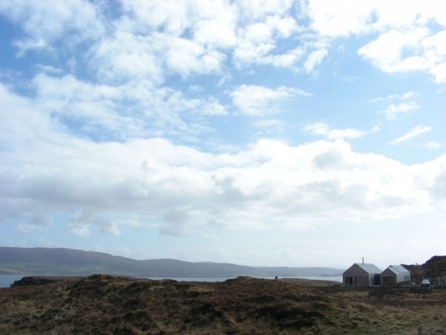 منزل على جزيرة سكاي اسكتلندا التقليدية على الطراز Borreraig
