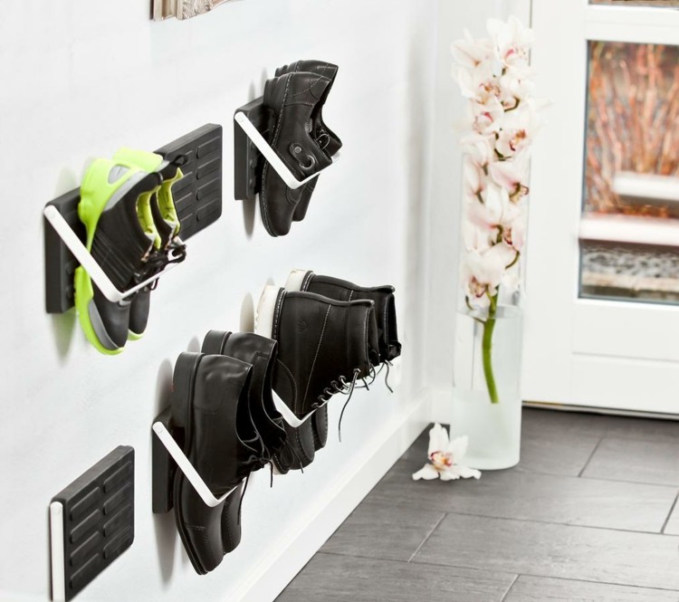 دواسات تصميم رف الأحذية ، جدار بلاستيك مطاطي أسود
