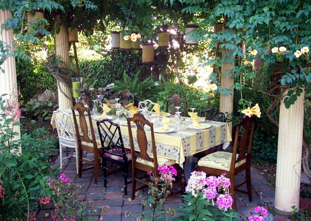أثاث كراسي حديقة مفرش طاولة أصفر