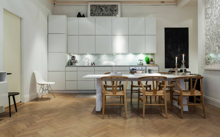 تصميم شقة غرفة المعيشة المطبخ ستوكهولم الطعام منطقة السويد