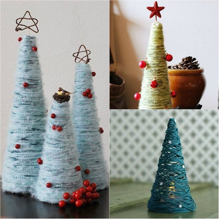 اصنع شجرة عيد الميلاد الصغيرة الخاصة بك من الصوف