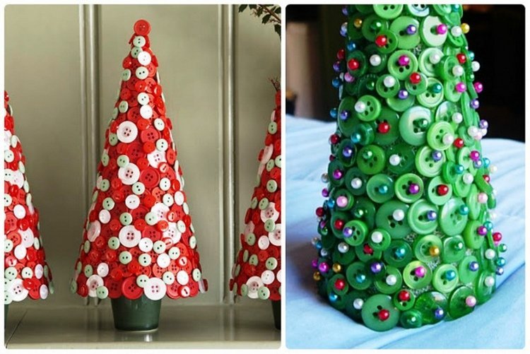 اصنع زينة شجرة عيد الميلاد الخاصة بك للأطفال من الأزرار