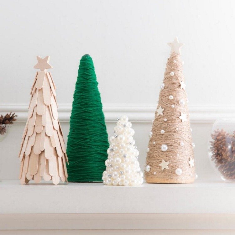 مخروط الستايروفوم لتزيين شجرة عيد الميلاد بشكل مختلف