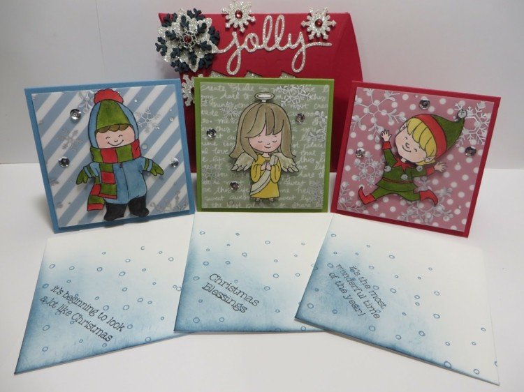 أفكار بطاقات ثلاثية الأبعاد لختم-عيد الميلاد-الأطفال