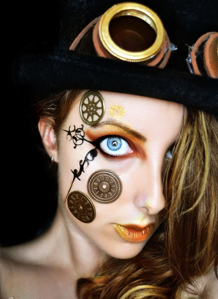 تشكل Steampunk أفكارًا للسيدات بعملات ذهبية وساعة