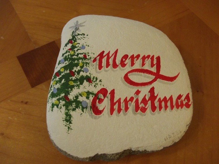 اللوحة الحجارة عيد الميلاد التنوب شجرة الديكور احتفالي ديي