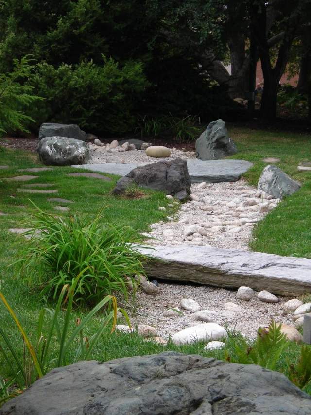 حديقة فكرة حجر نهر الصخور المحجر الحجارة