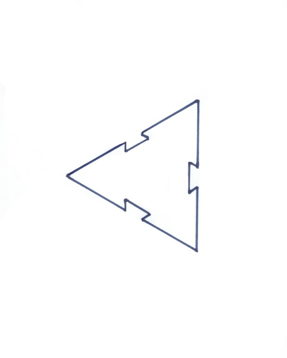قالب مثلث لعمل النجوم دون الالتصاق بالورق