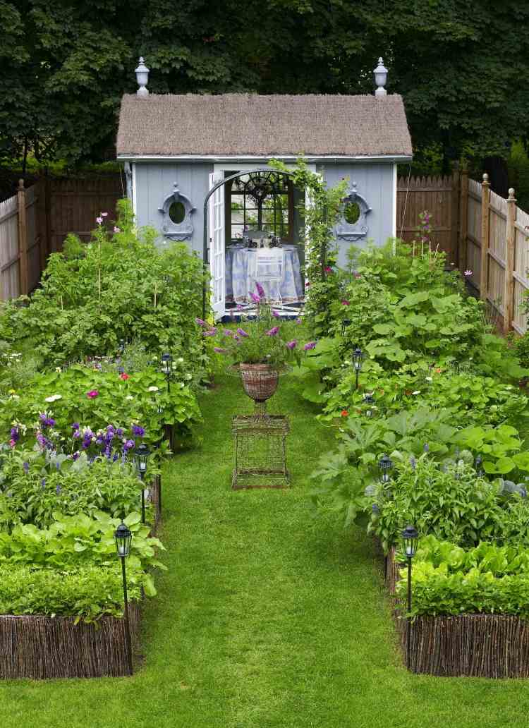 حديقة - منزل - خشب - بناء - نفسك - منزل ريفي - حديقة - حديقة - خضروات - شاشة خصوصية