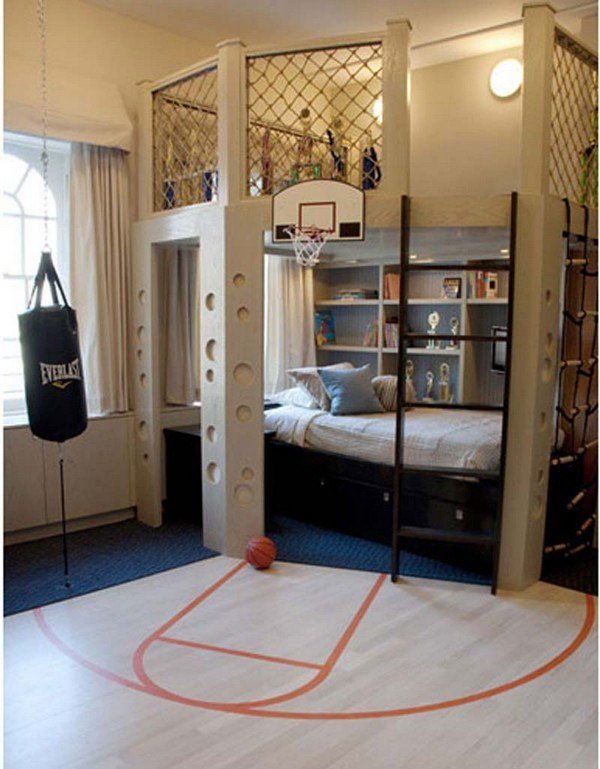 موضوع كرة السلة في غرفة المراهقين
